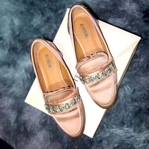 Silk pink loafers